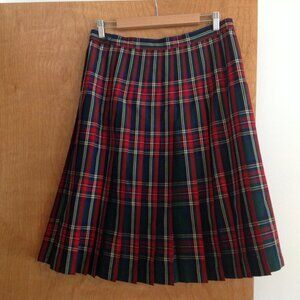 Pendleton Limited Edition Reversible Skirt Plaid Wool Pleated Midi 14